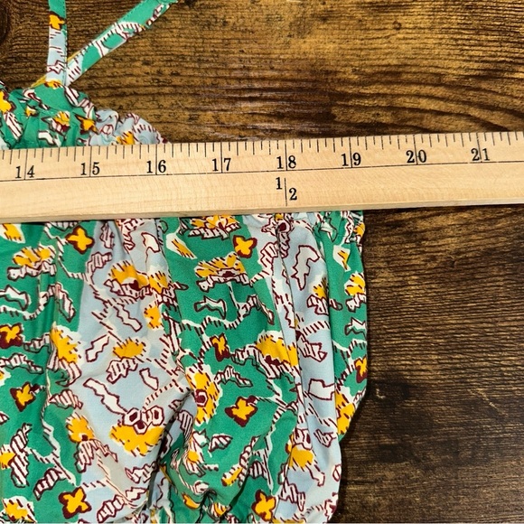 Rhode x Target Top Womens XXL Green Floral Stripe Crop Whimsical Y2K Boho NEW - Picture 6 of 8